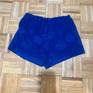 H&M Deep Blue Terry Cloth Shorts